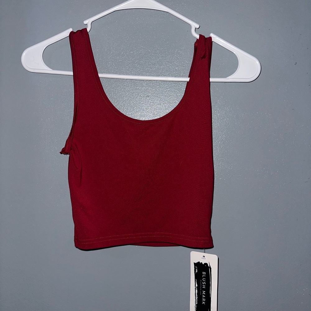 Red Sleeveless Crop Top